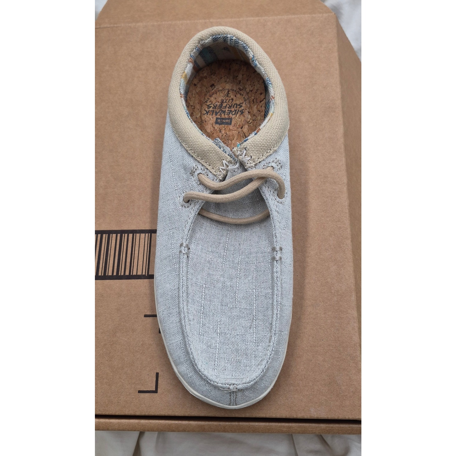 New Sanuk Women's Shaka Lite Sl Casual Shoes Natural Hemp Canvas Sz 6.5